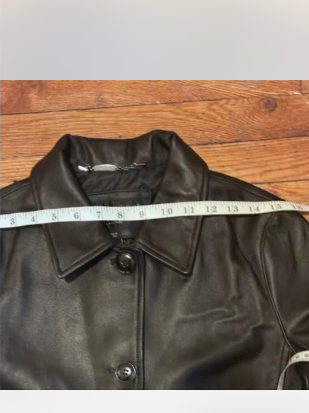 Bernardo Black Leather Button-Front Jacket size small - Picture 5 of 7